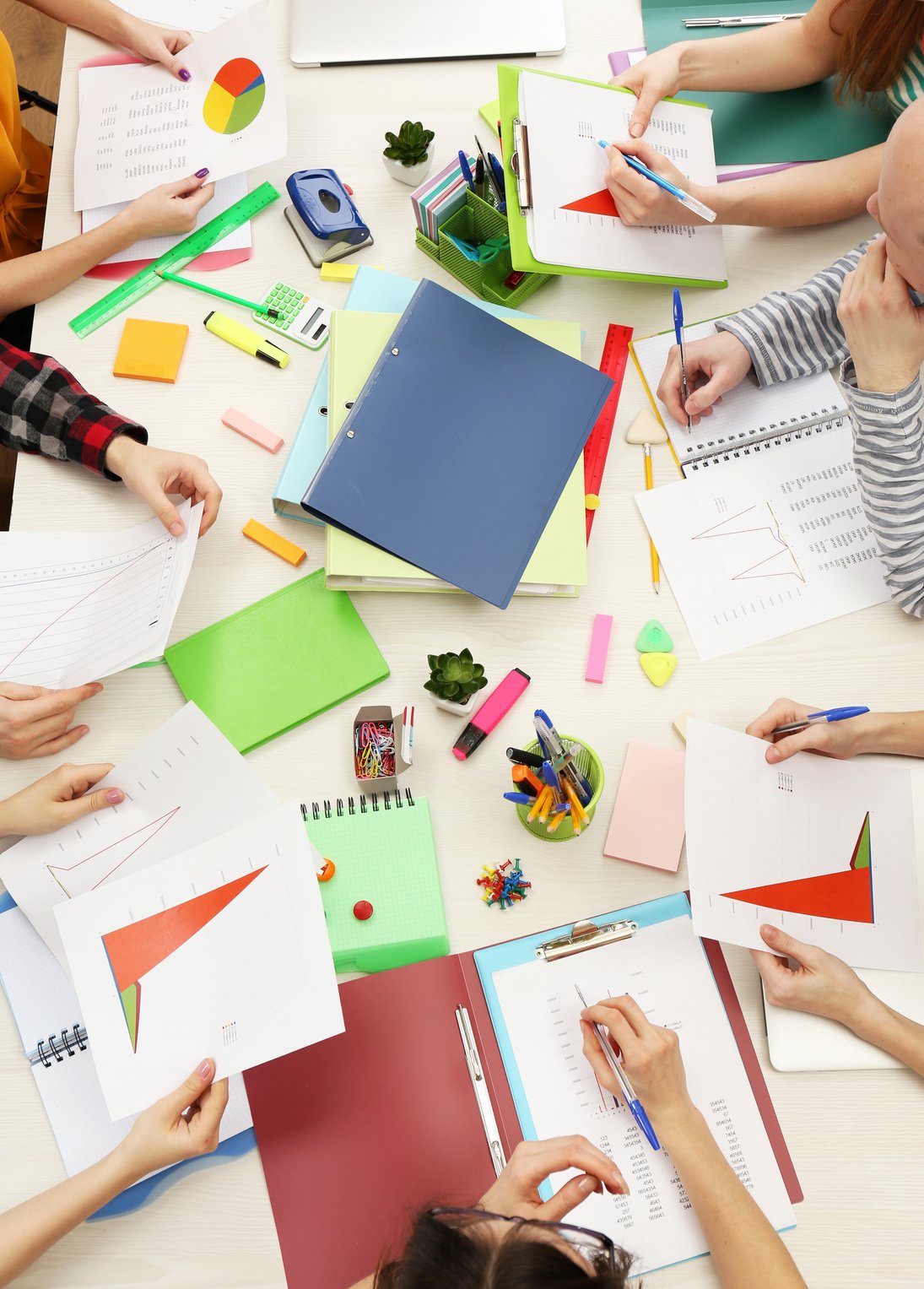 Group of People Working at Desk